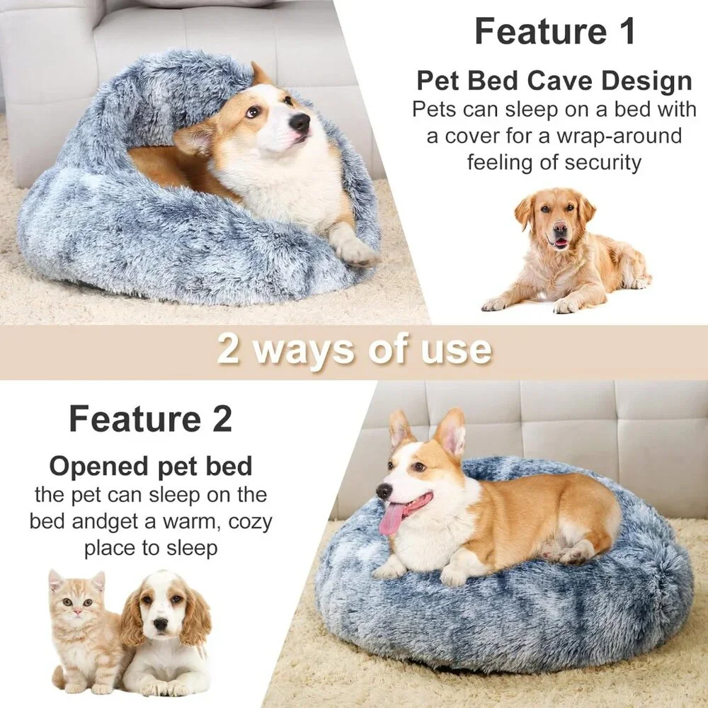 Calming Cave Hooded Pet Bed 22